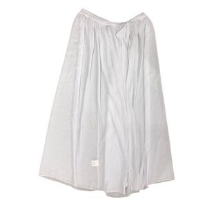 Sheer White Fairy Midi Wrap Skirt 18W Flowy Tie Waist Angel Cottage Layer‎